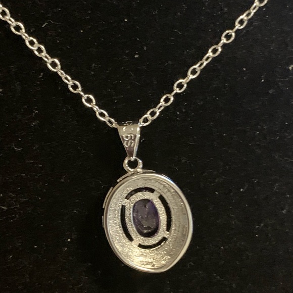 Amethyst Charm Pendant Necklace - Picture 2 of 3